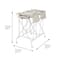 Honey Can Do White/Natural Double Bounce Back Hamper with Wheels and Lid
